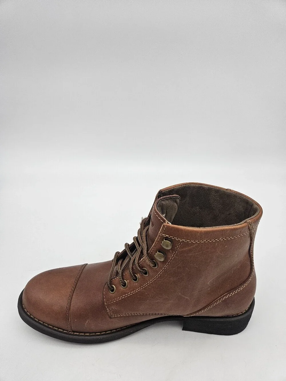 Eastland High Fidelity Boots Mens Brown Leather Ankle Combat Lace Up Size 10D